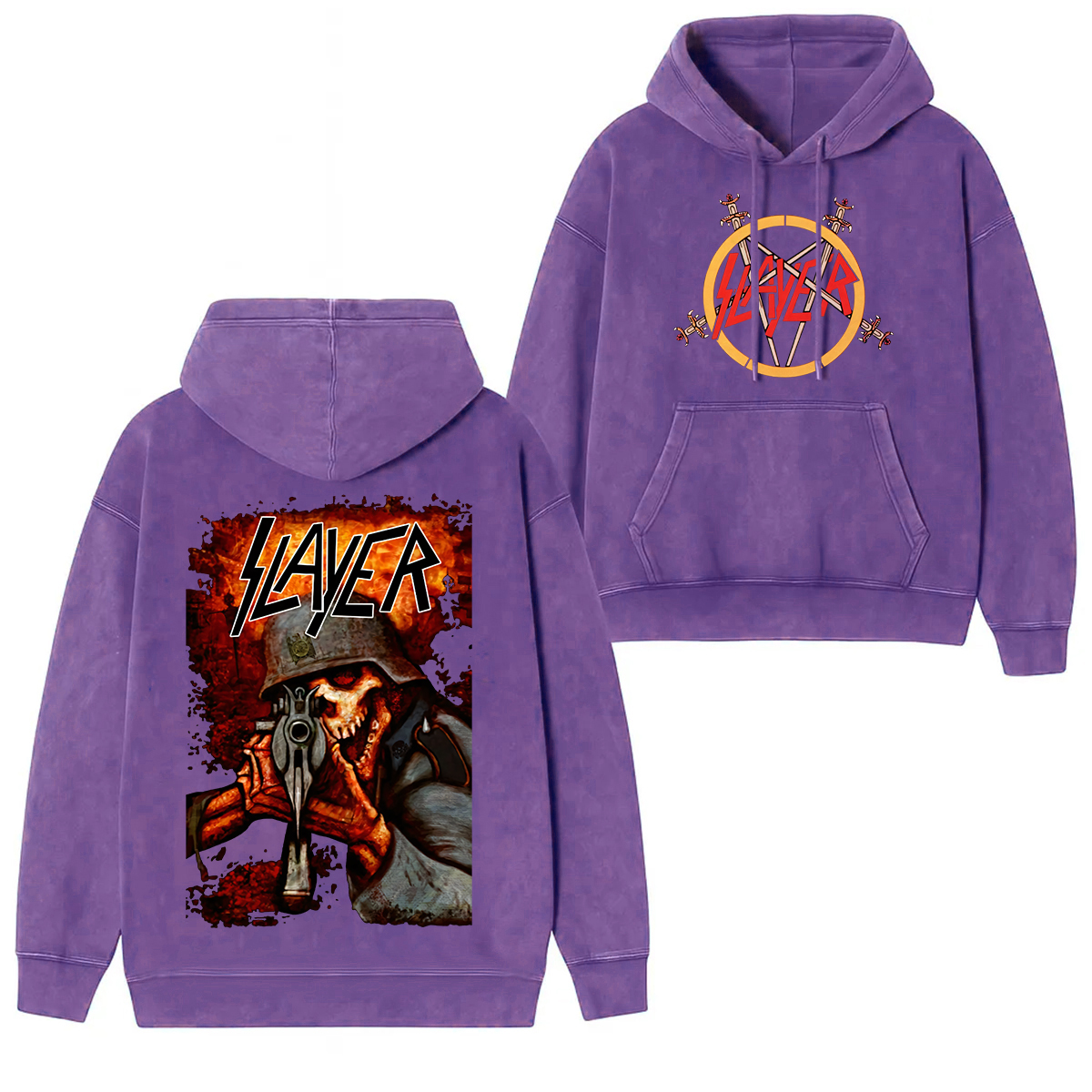 Slayer Fan Washed Unisex Hoodie