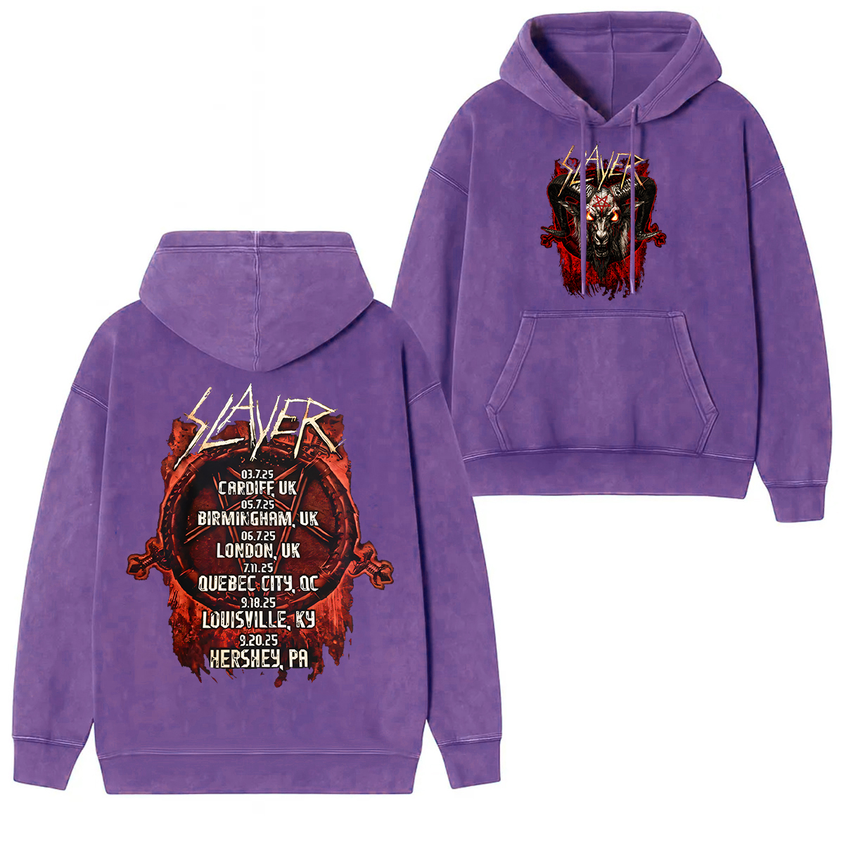 Slayer Washed Unisex Hoodie