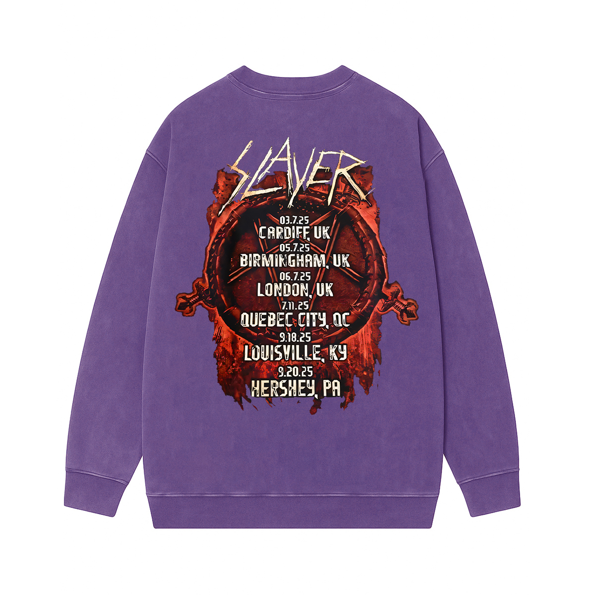 Slayer Washed Unisex Crewneck Sweatshirt