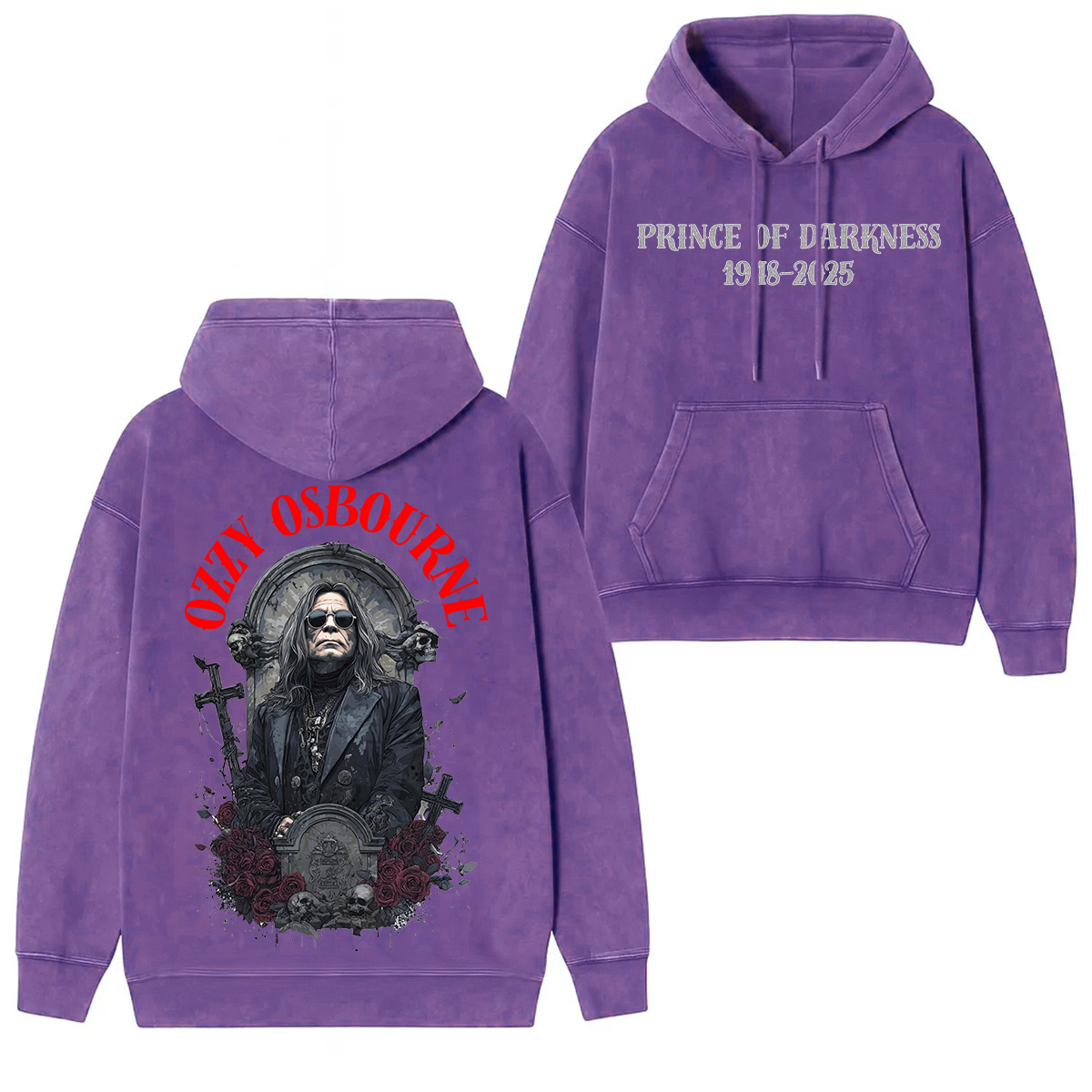 Ozzy Osbourne Memorial Unisex Washed Hoodie