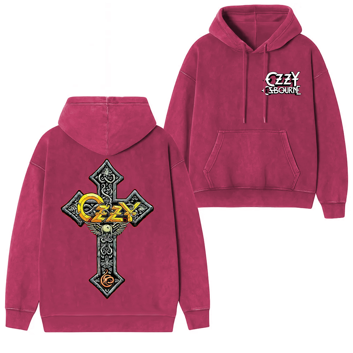 Vintage Ozzy Osbourne Rock and Roll Washed Unisex Hoodie