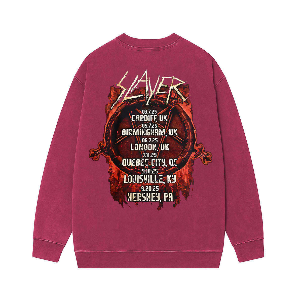 Slayer Washed Unisex Crewneck Sweatshirt