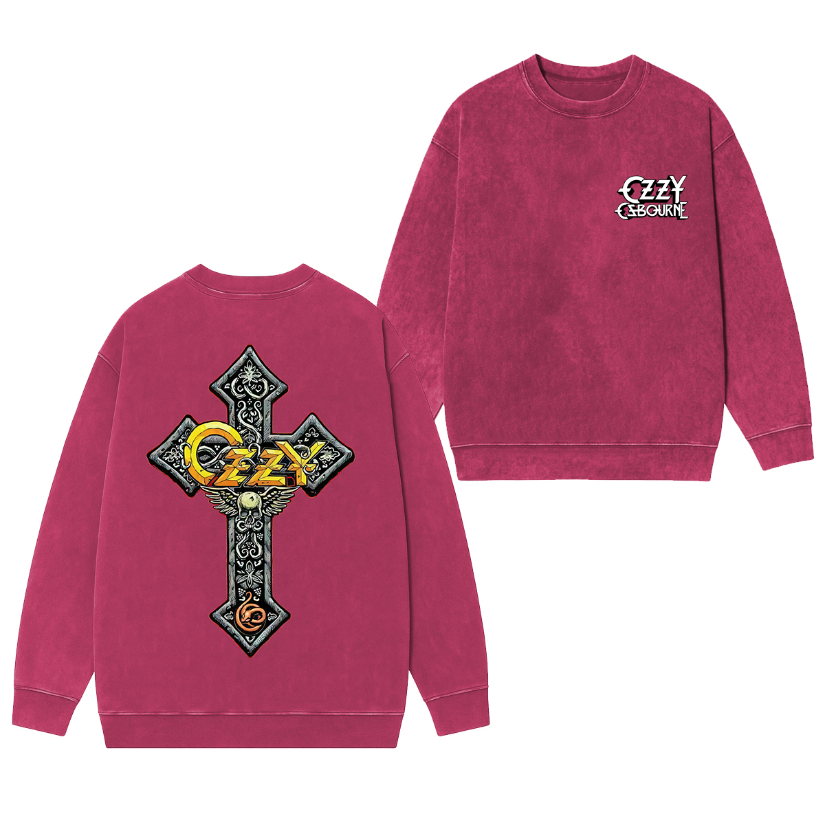 Vintage Ozzy Osbourne Rock and Roll Washed Unisex Crewneck Sweatshirt