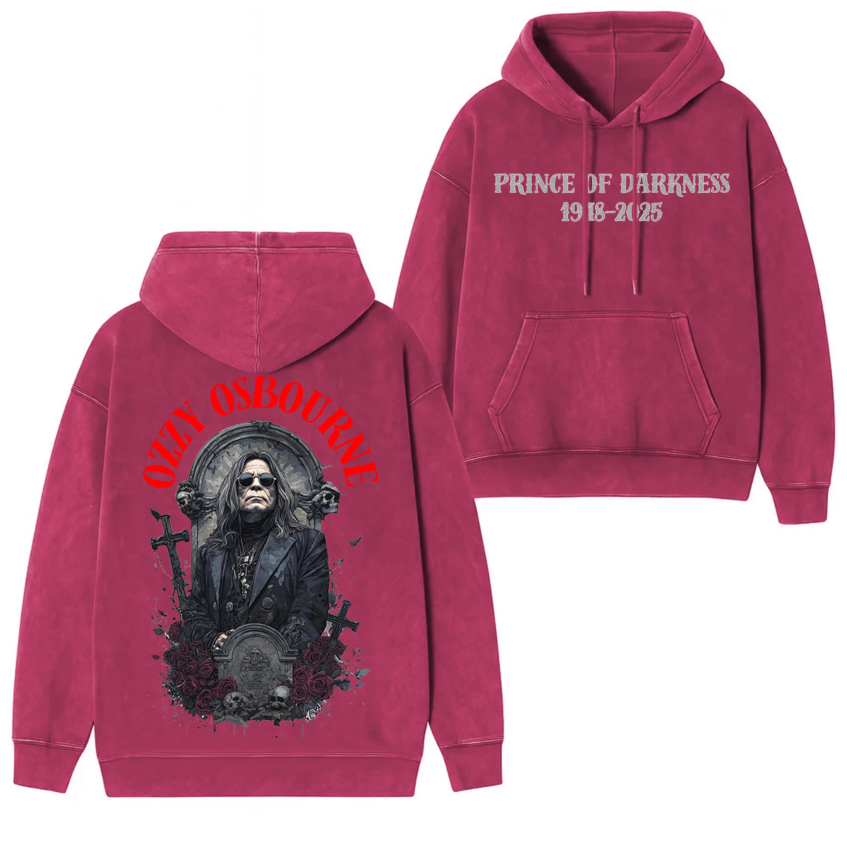 Ozzy Osbourne Memorial Unisex Washed Hoodie
