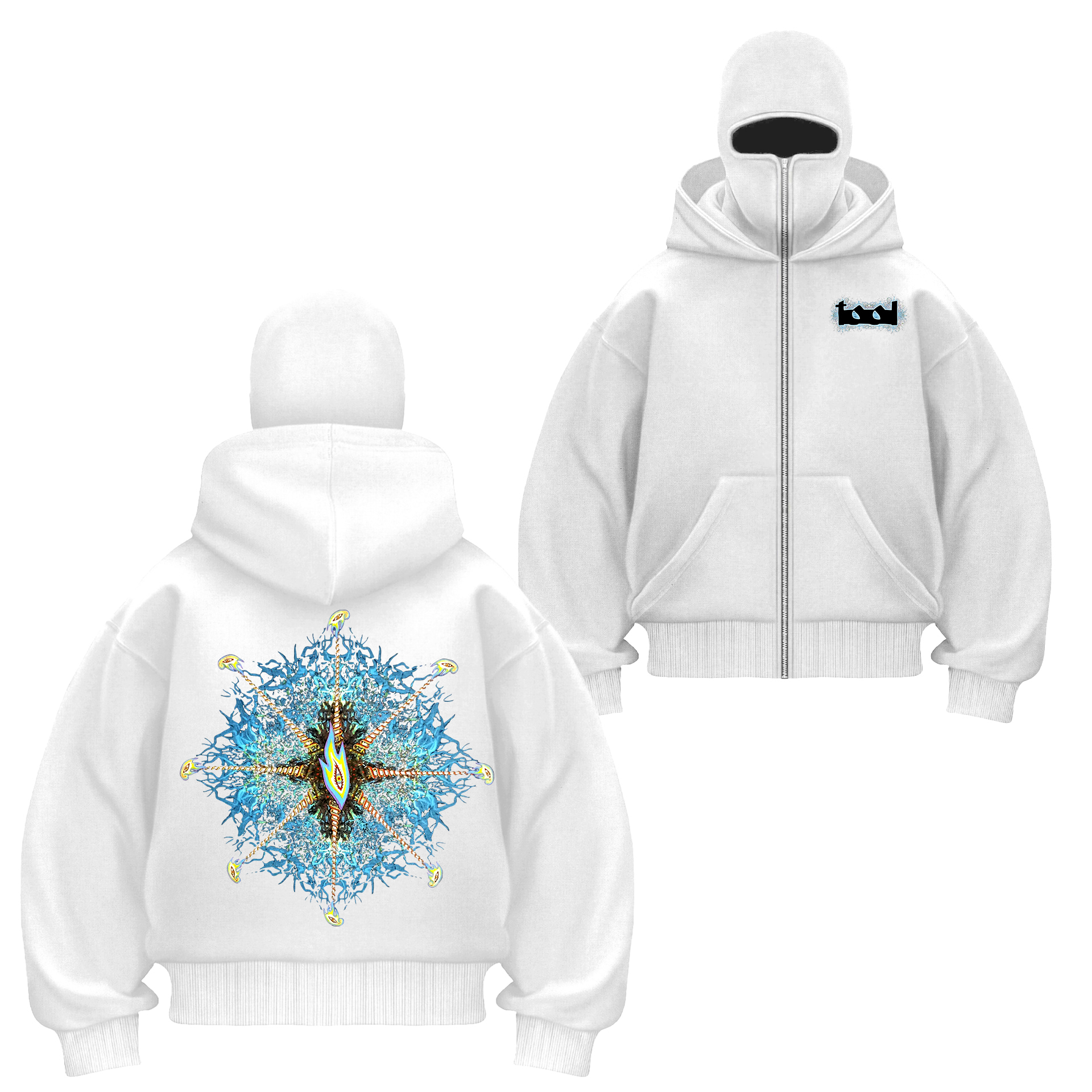 ToolFans Unisex Balaclava Zip Hoodie