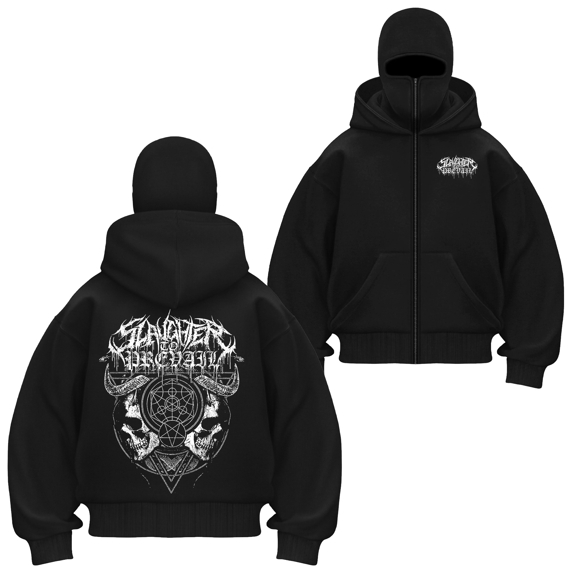 Slaughter To Prevail Unisex Balaclava Zip Hoodie