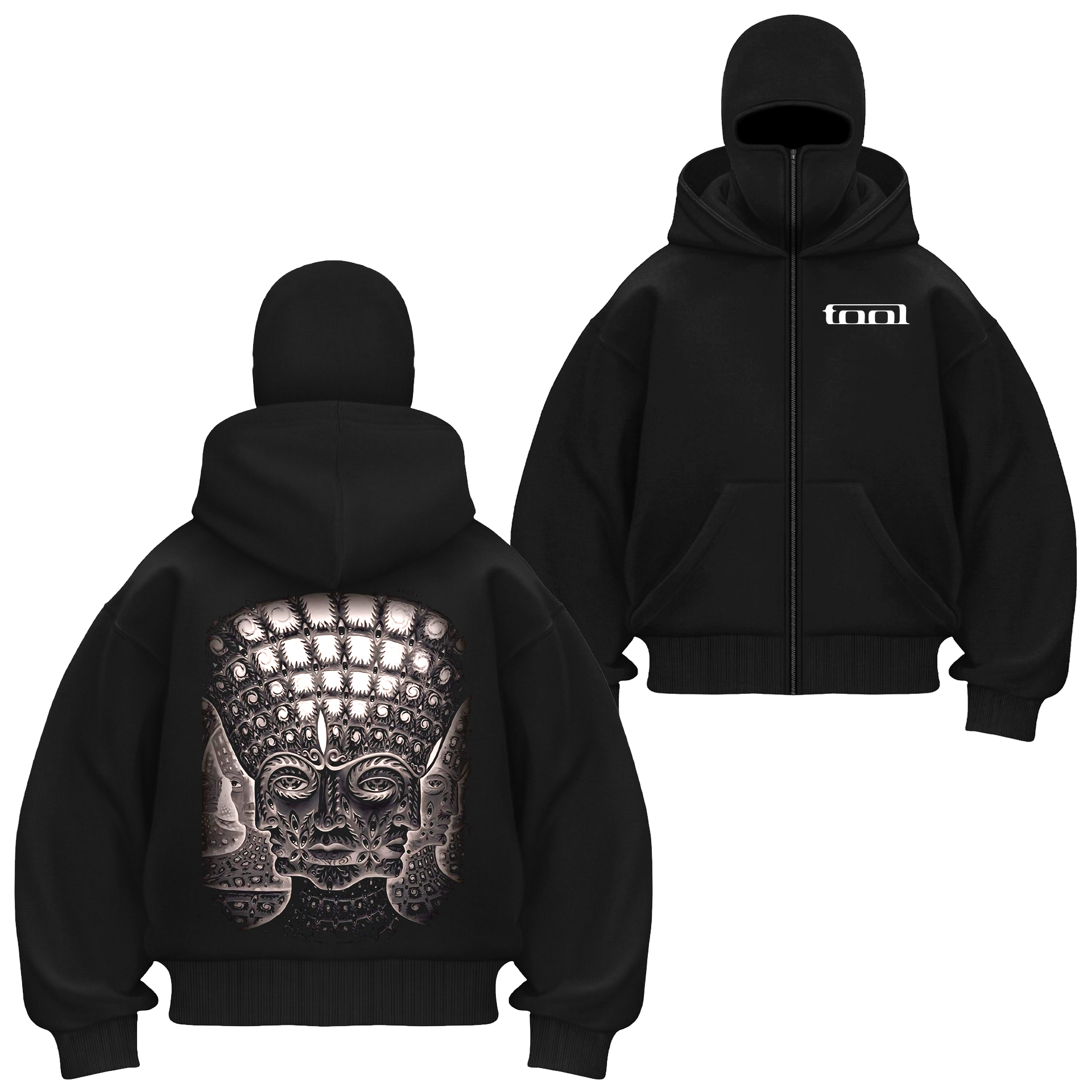 Tool, 10000days Unisex Balaclava Zip Hoodie