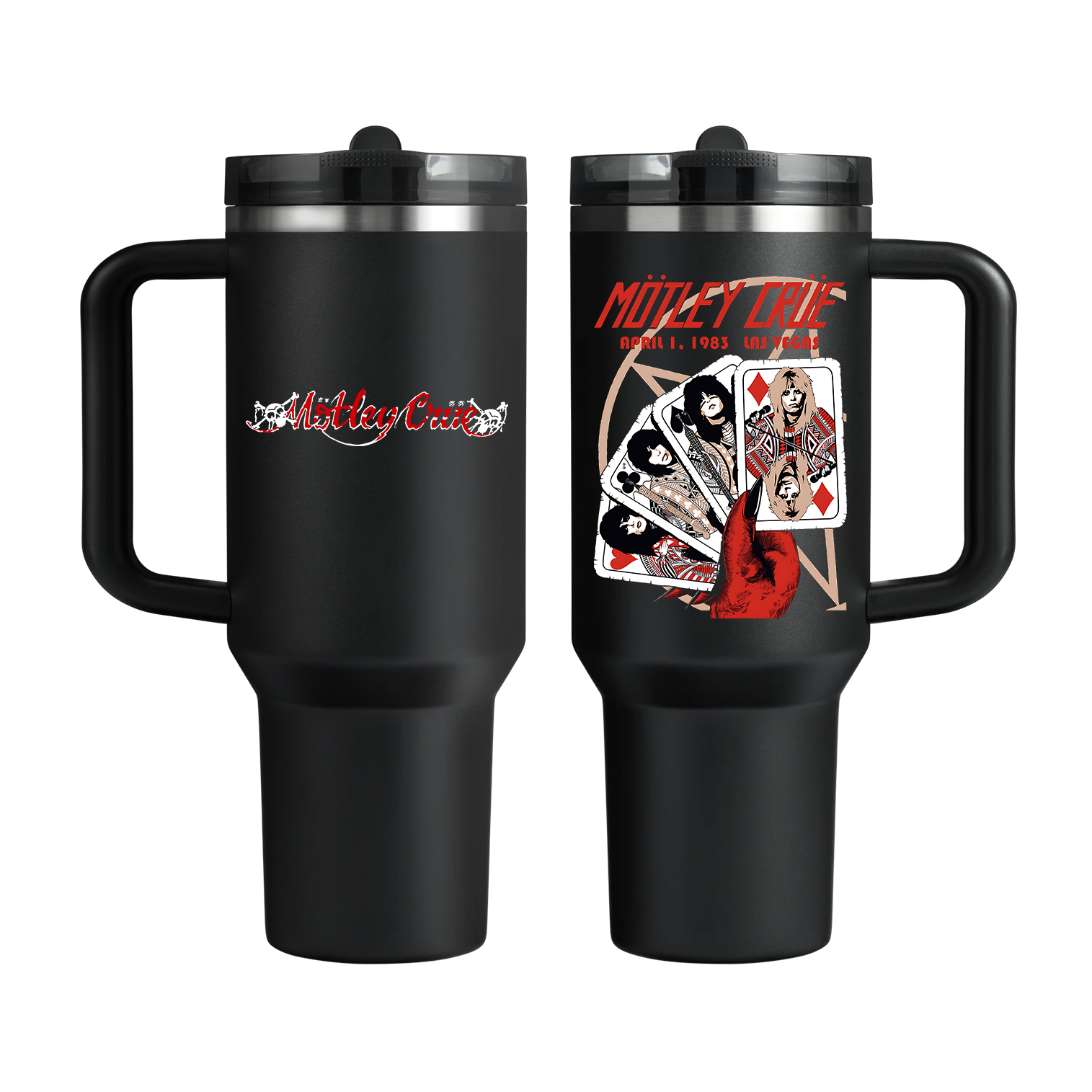 Motley Crue  lip Straw Tumbler
