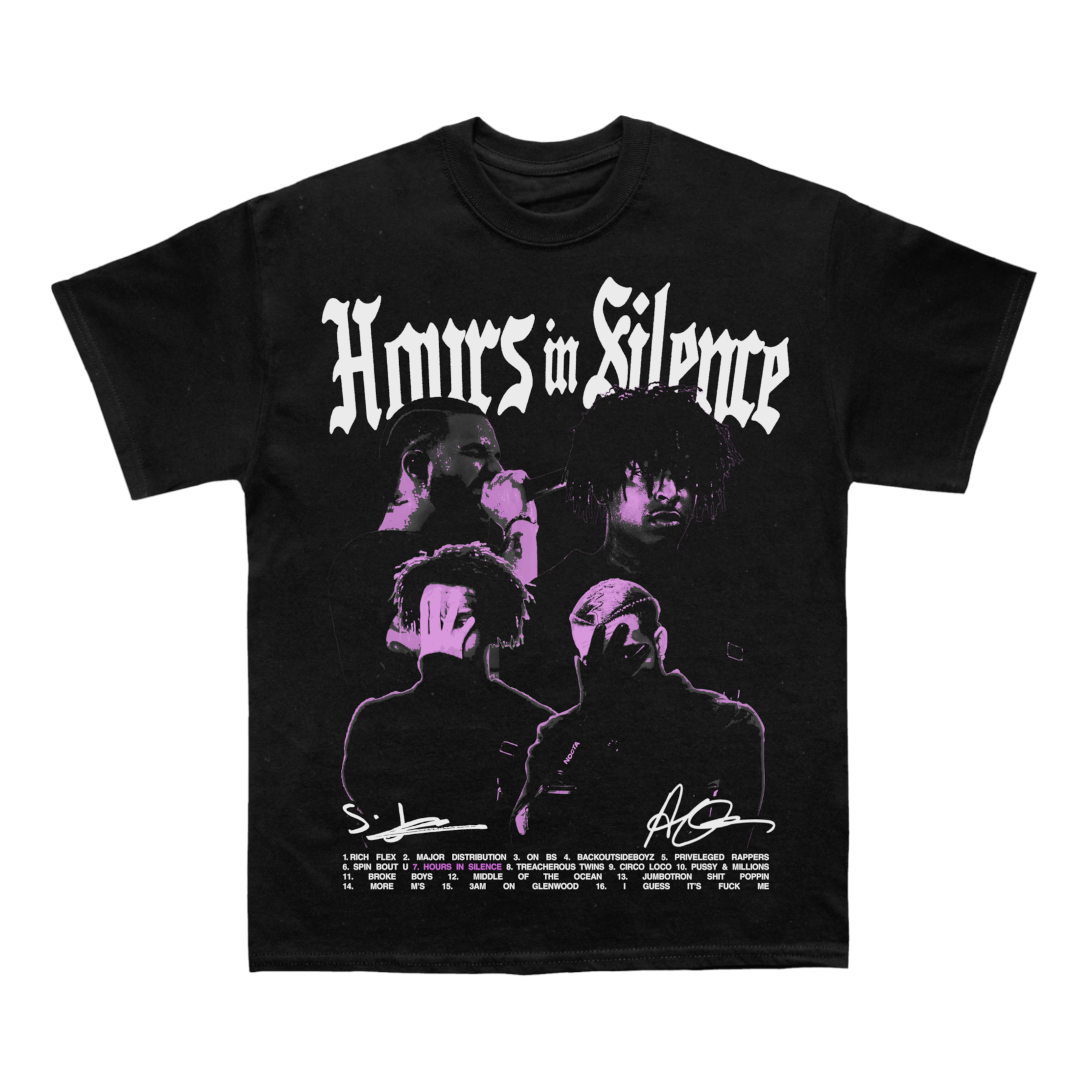 Drake & 21 Savage Hours in Silence Cotton Unisex T-shirt