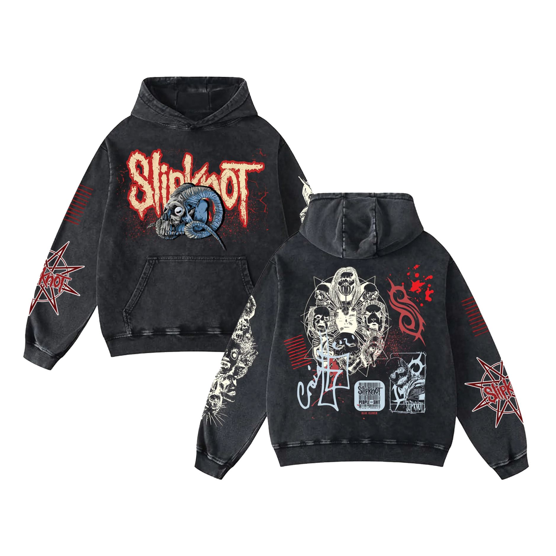 Slipknot Unisex Washed Hoodie