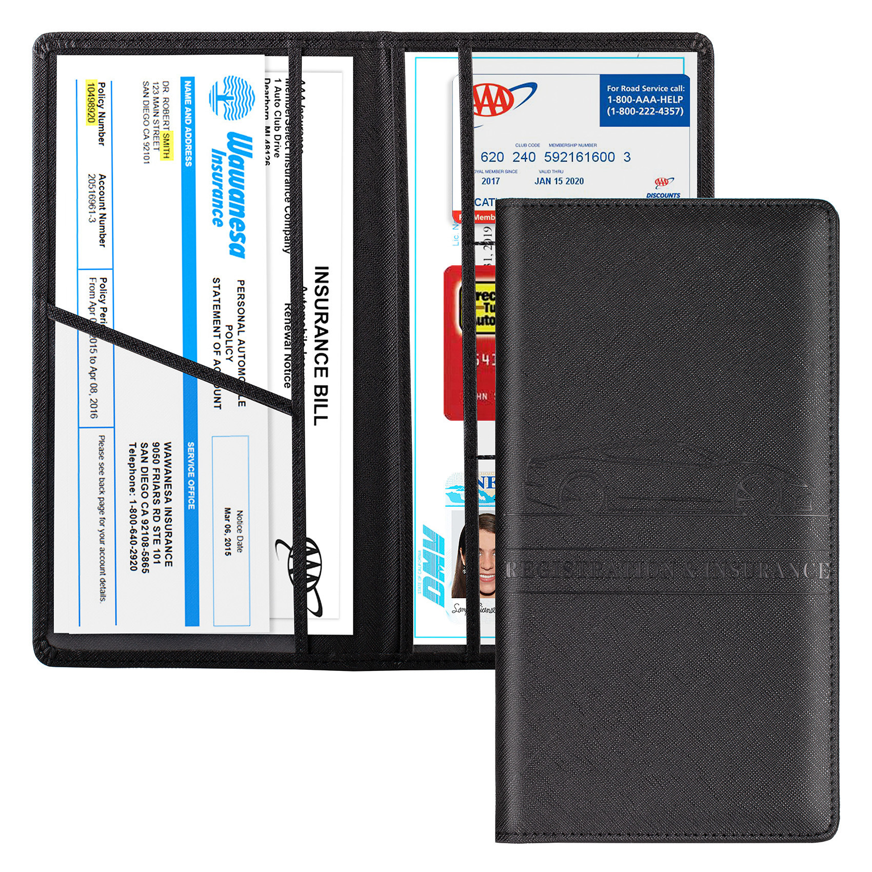 Car License & Registration Holder