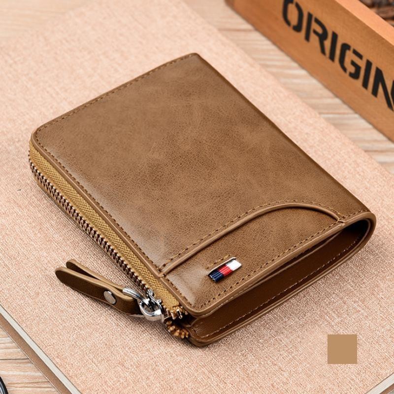 Men Wallet Zipper  Purse ( RFID PROTECTED )