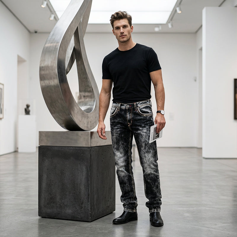 Easy-to-wear summer jeans for men – lightweight stretch fabric, straight cut, versatile and easy to combine ☀️👍