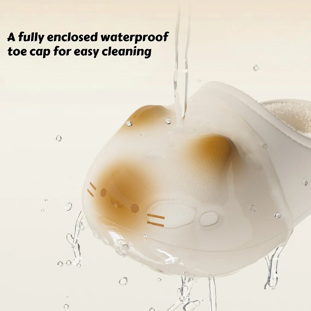 Cat Paws Footprints Fluffy Plush Fleece Height Increase Slippers for Winter Girls Gift Idea