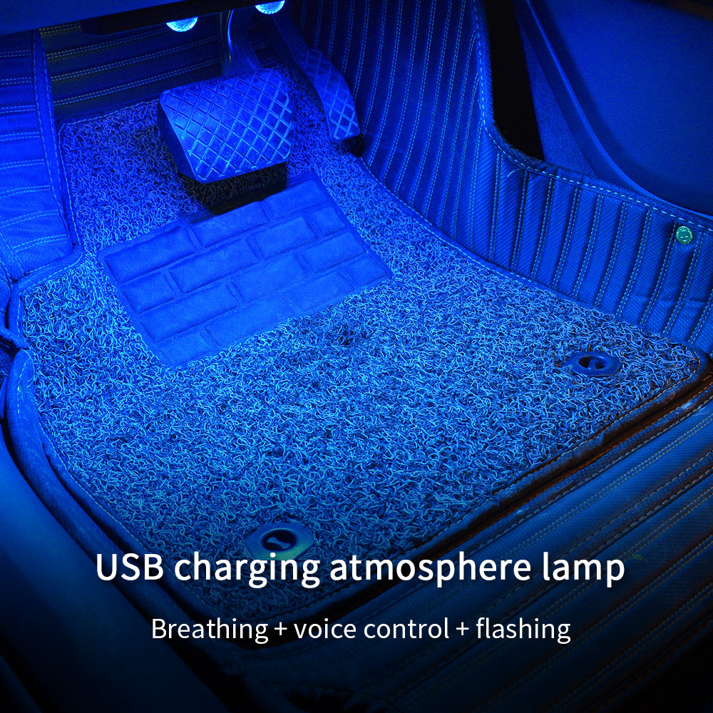 Wireless Car Ambient Light — Starry Sky Pattern & Warm Light (2-in-1)