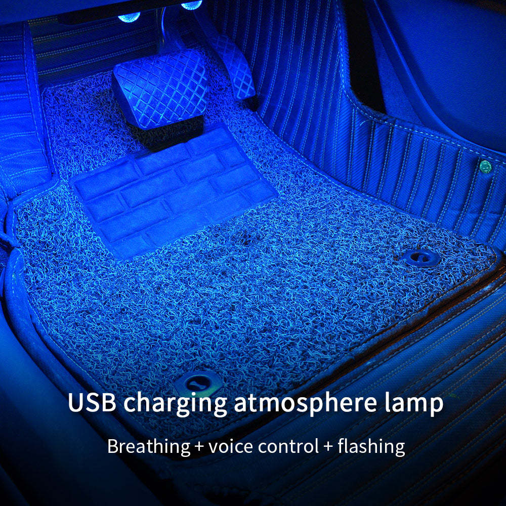 Wireless Car Ambient Light — Starry Sky Pattern & Warm Light (2-in-1)