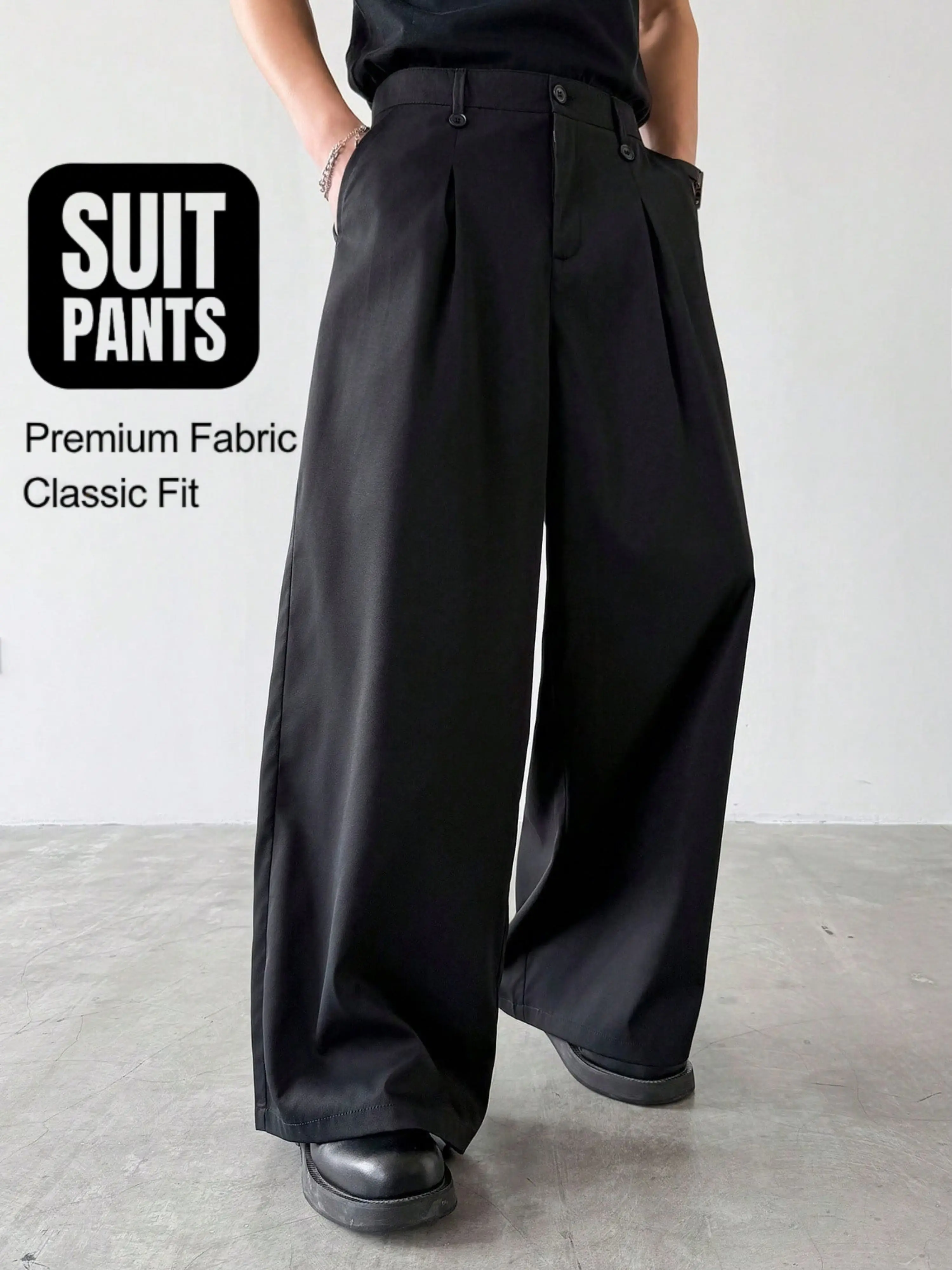 Relaxed-Fit Drapey Wide-Leg Pants with Tailored Waist Details �C A Contemporary Fashion Essential