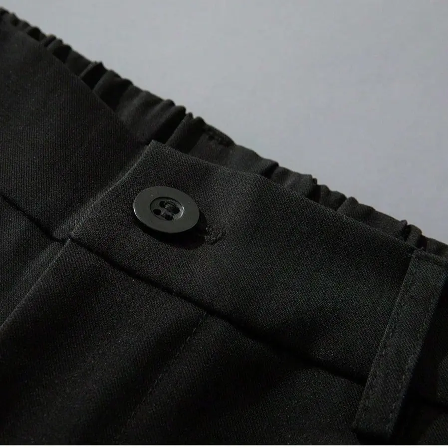 Men's Ice Silk Business Casual Pants, High Waist Pleated Slacks
