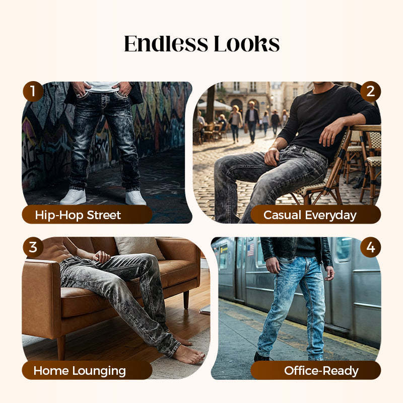 Easy-to-wear summer jeans for men – lightweight stretch fabric, straight cut, versatile and easy to combine ☀️👍
