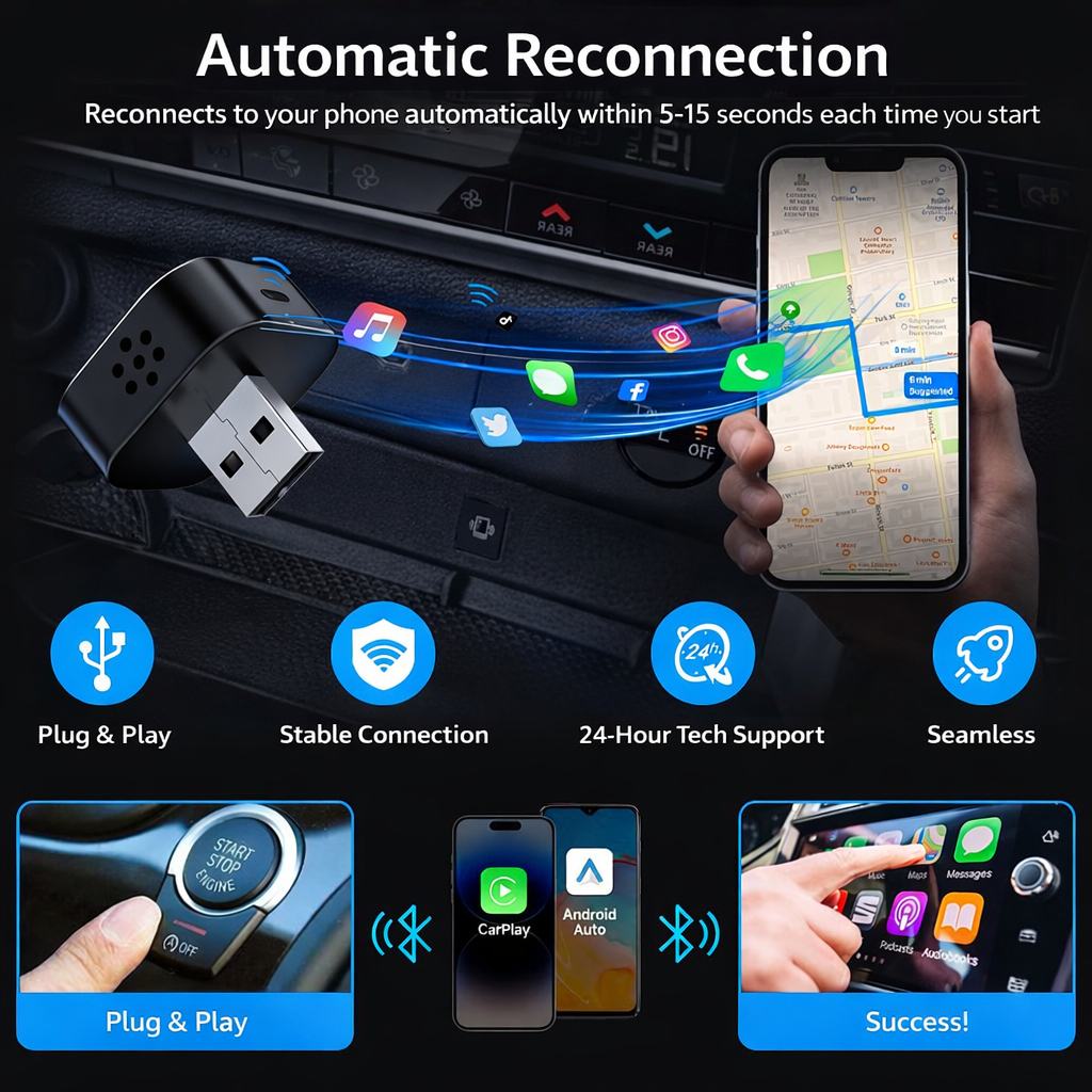 Wireless CarPlay Android Auto Adapter