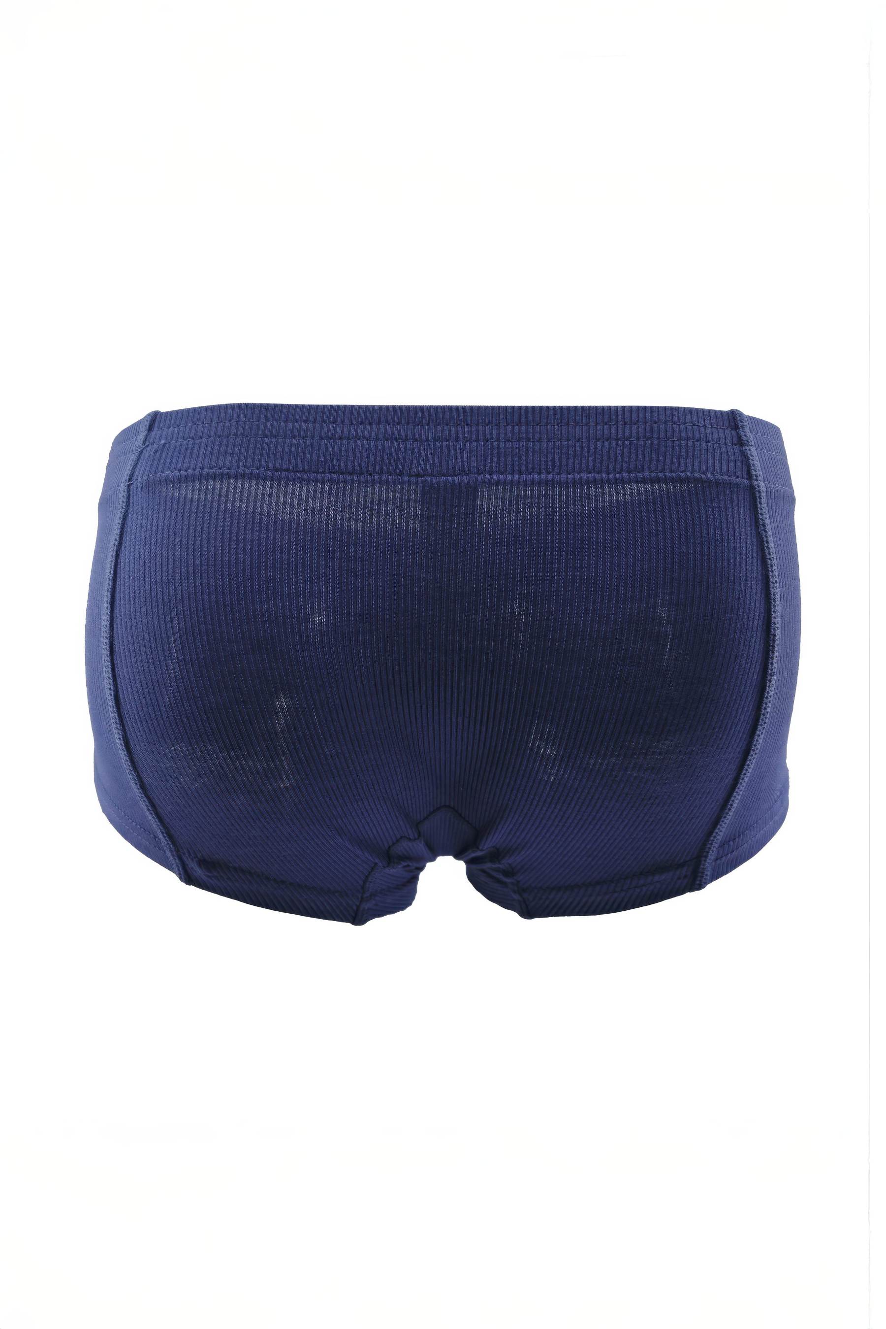 Men's Ribbed Boxer Briefs - Breathable Cotton Solid Color Underwear Set
