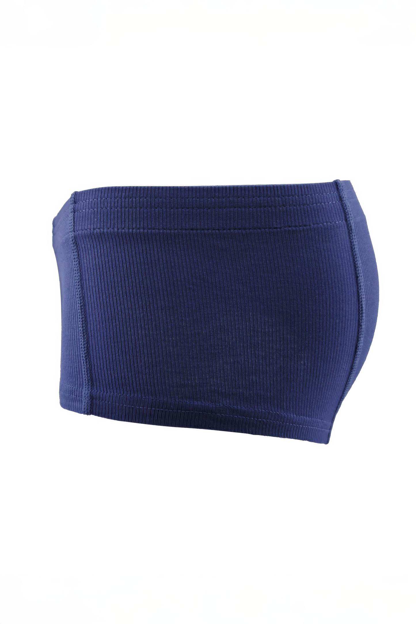 Men's Ribbed Boxer Briefs - Breathable Cotton Solid Color Underwear Set