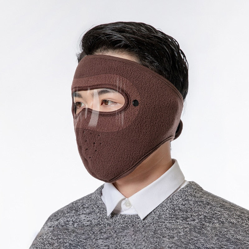 Warm Windproof Face Mask Ski Breathable Masks and Shield Caps with HD Goggles