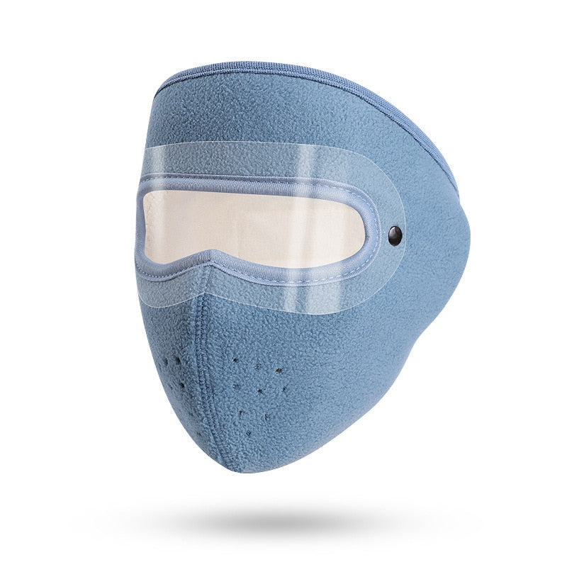 Warm Windproof Face Mask Ski Breathable Masks and Shield Caps with HD Goggles
