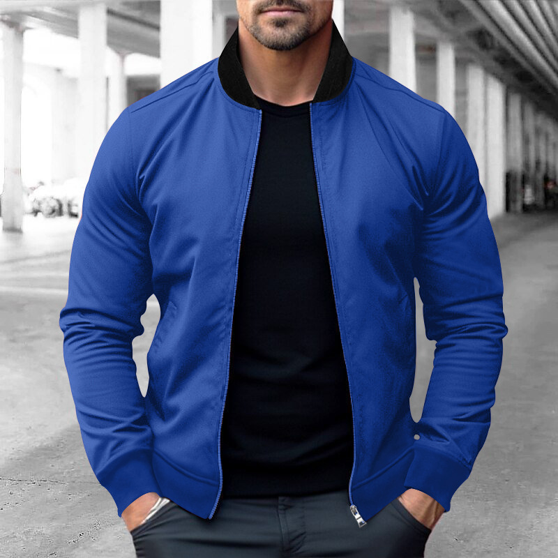 Men's Fashion Black Bomber Jacket