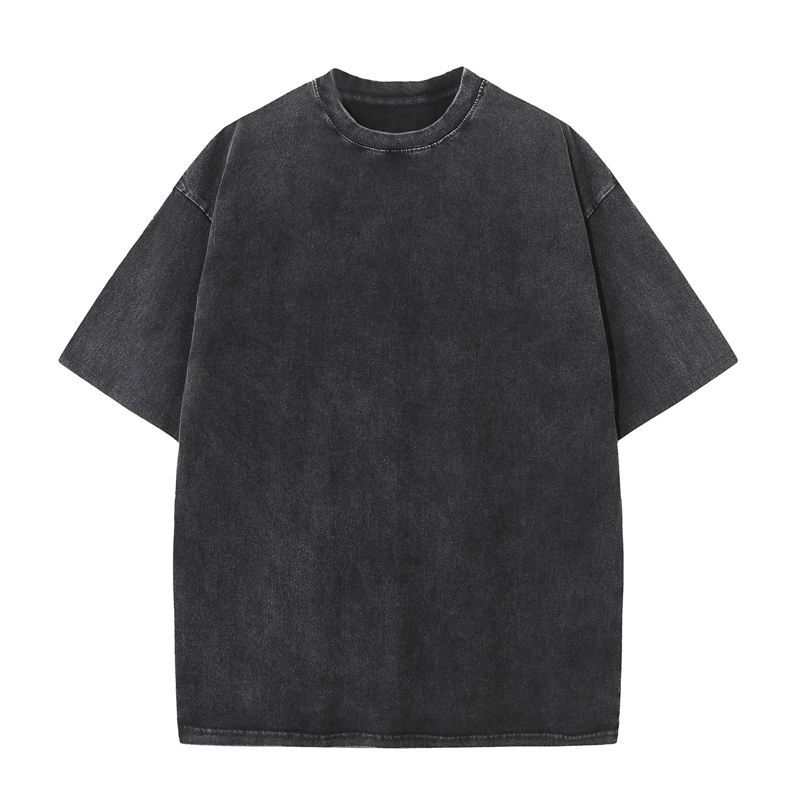 Pure Cotton Vintage Loose-Fit Drop-Shoulder Streetwear T-Shirt
