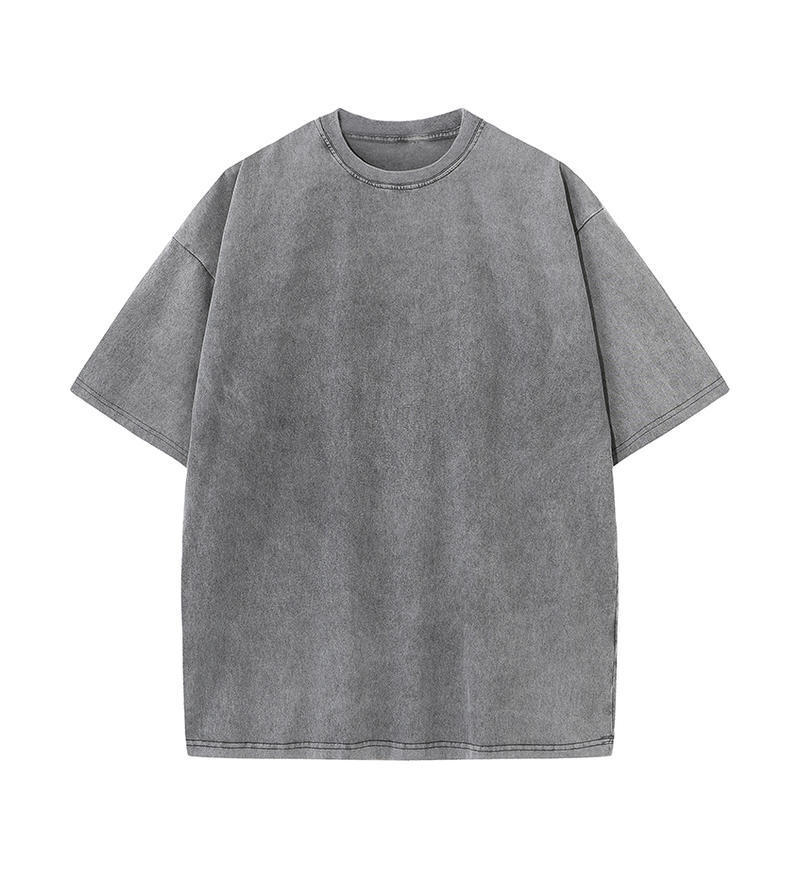 Pure Cotton Vintage Loose-Fit Drop-Shoulder Streetwear T-Shirt