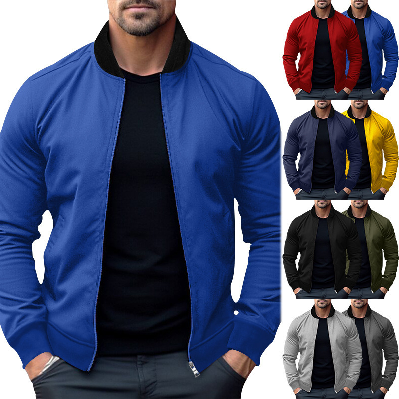 Men's Fashion Black Bomber Jacket