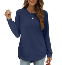⏰Hot Sale-Women's Sweatshirt Crewneck Curved Hem