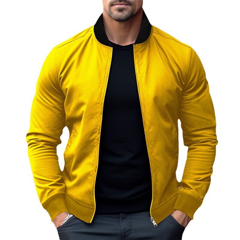 Men's Fashion Black Bomber Jacket