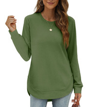⏰Hot Sale-Women's Sweatshirt Crewneck Curved Hem