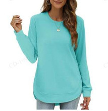 ⏰Hot Sale-Women's Sweatshirt Crewneck Curved Hem