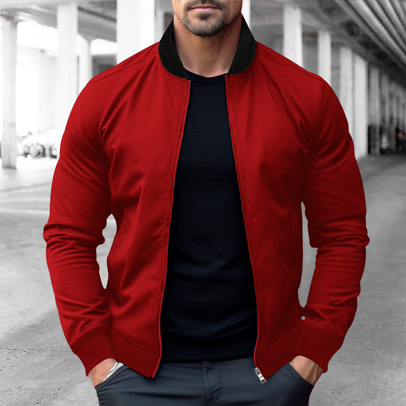 Men's Fashion Black Bomber Jacket
