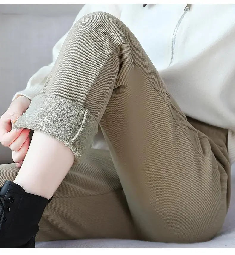 Women's High-Waist Thermal Trousers