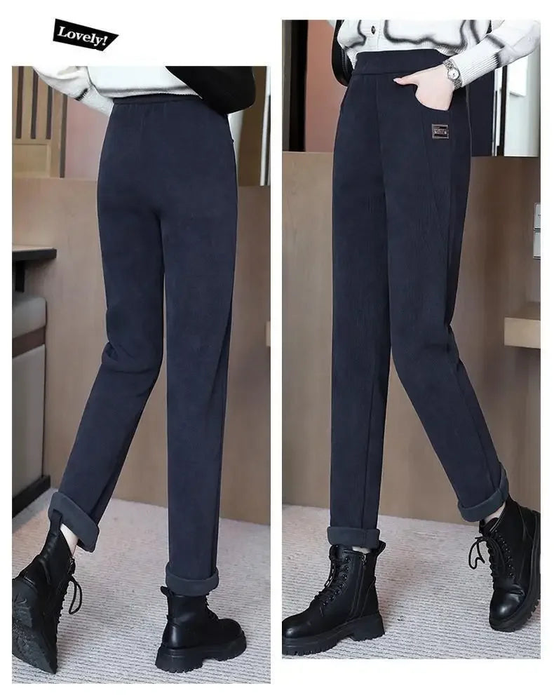 Women's High-Waist Thermal Trousers