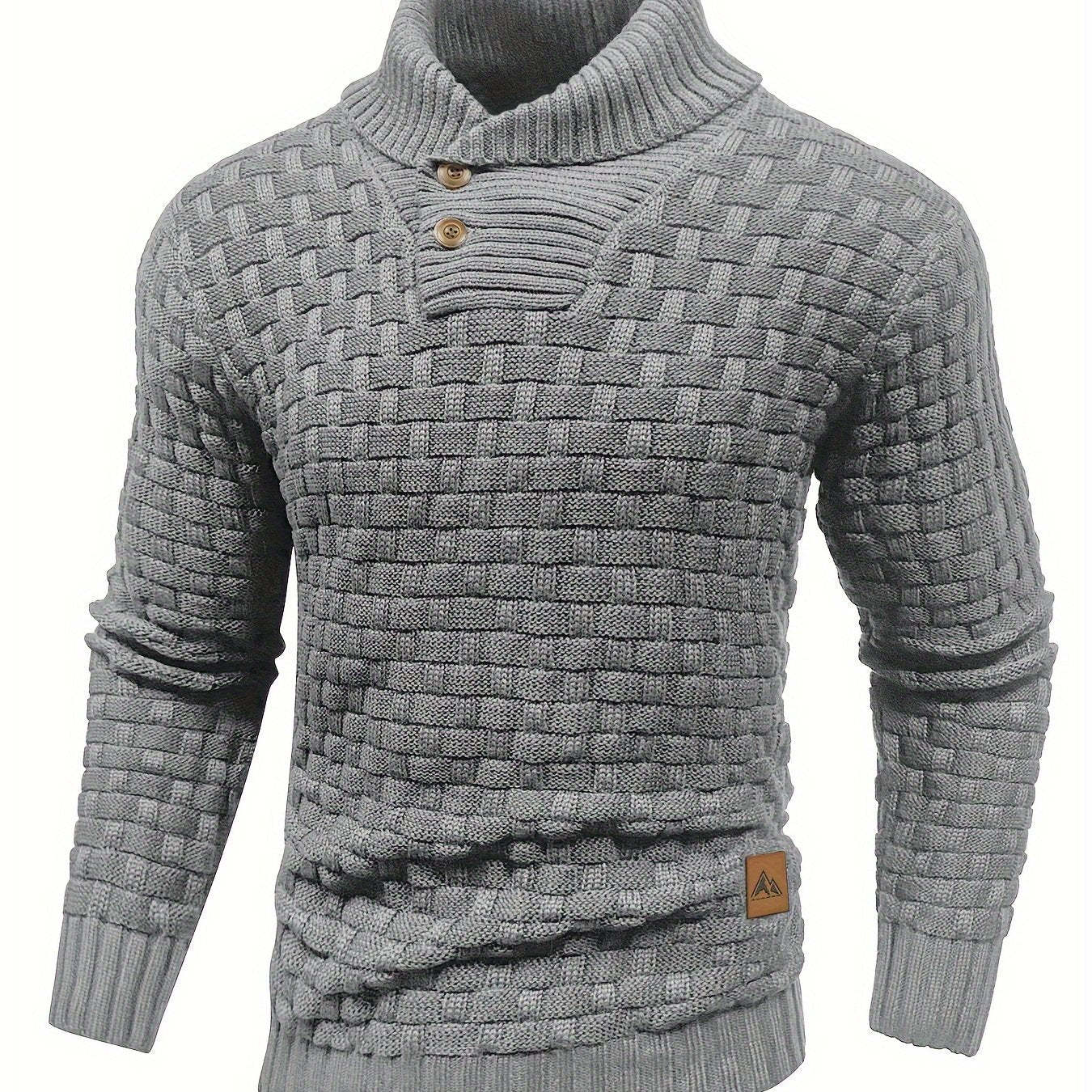 Hunter | Textured Button-Neck Sweater
