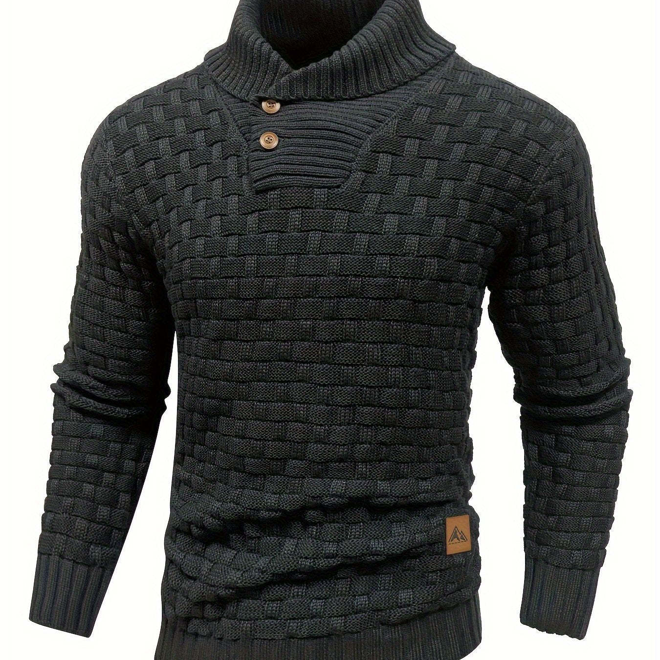 Hunter | Textured Button-Neck Sweater