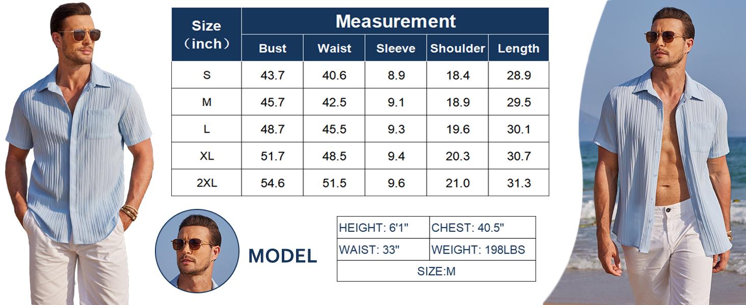 Coofandy Men's Casual Button Down Shirt - Navy Blue Textured Short Sleeve Fitted Collared Neck Summer Beach Top for Men - Canvas Coofandy Men's Casual Button Down Shirt - Navy Blue Textured Short Sleeve Fitted Collared Neck Summer Beach Top for Men - Canvas