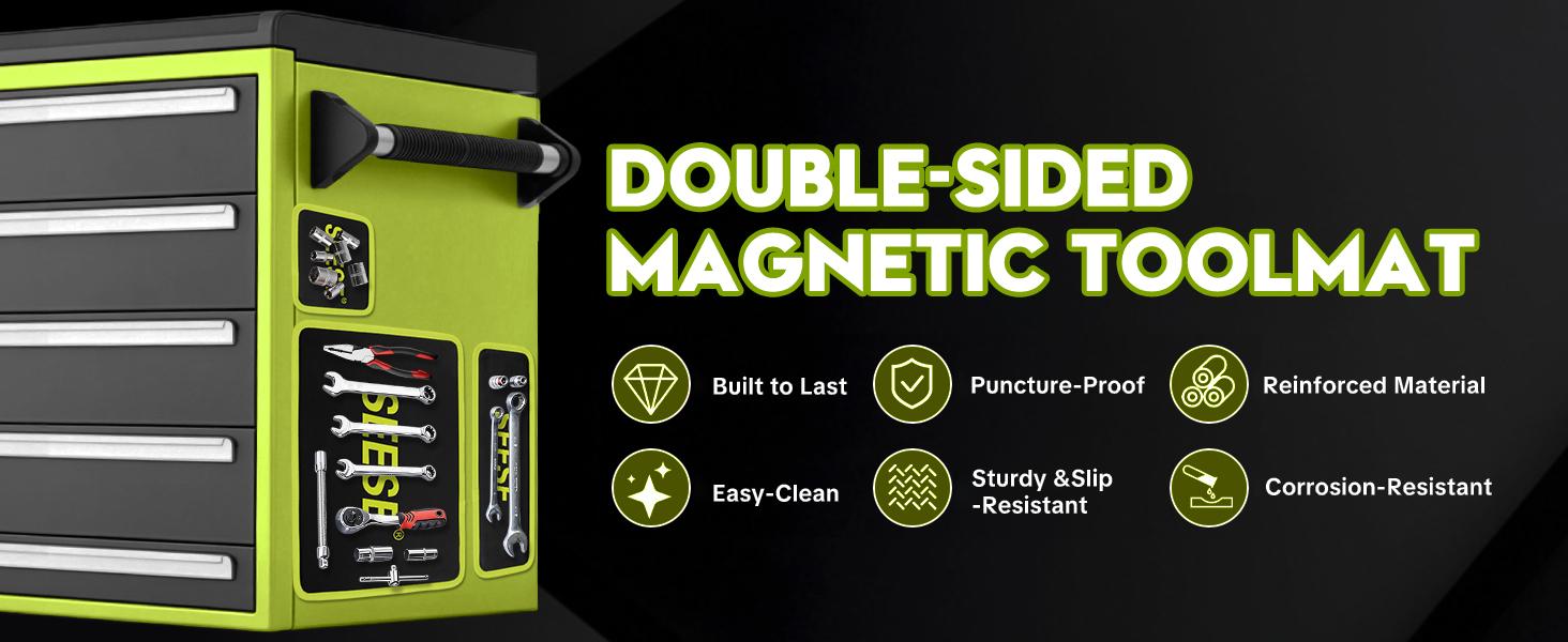 【FathersDayGift】SEESE 3PC Flexible Magnetic Tool Mat & Tray Holder - Magnetic Tool Tray, Flexible Magnetic Mat, PVC & Non-Slip for Garage Workshop, Auto Repair Tools fathersdaygiftideas fathersdaygift
