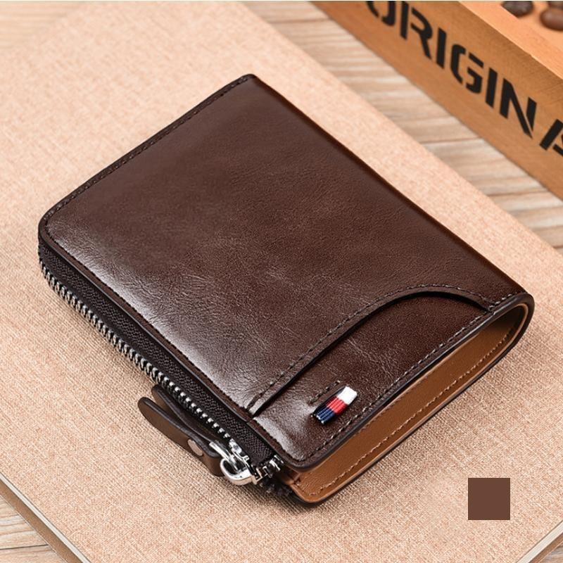 Men Wallet Zipper  Purse ( RFID PROTECTED )