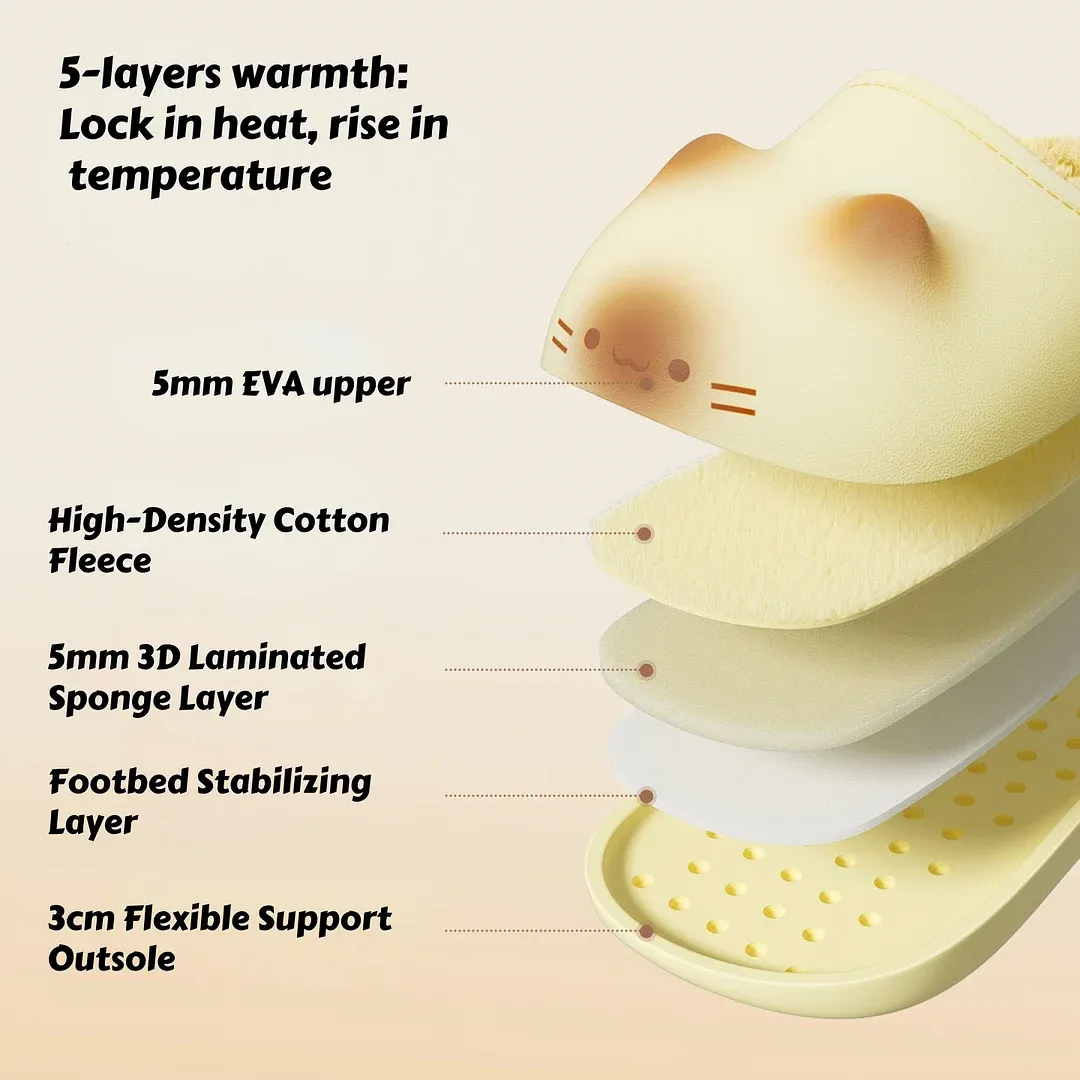 Cat Paws Footprints Fluffy Plush Fleece Height Increase Slippers for Winter Girls Gift Idea