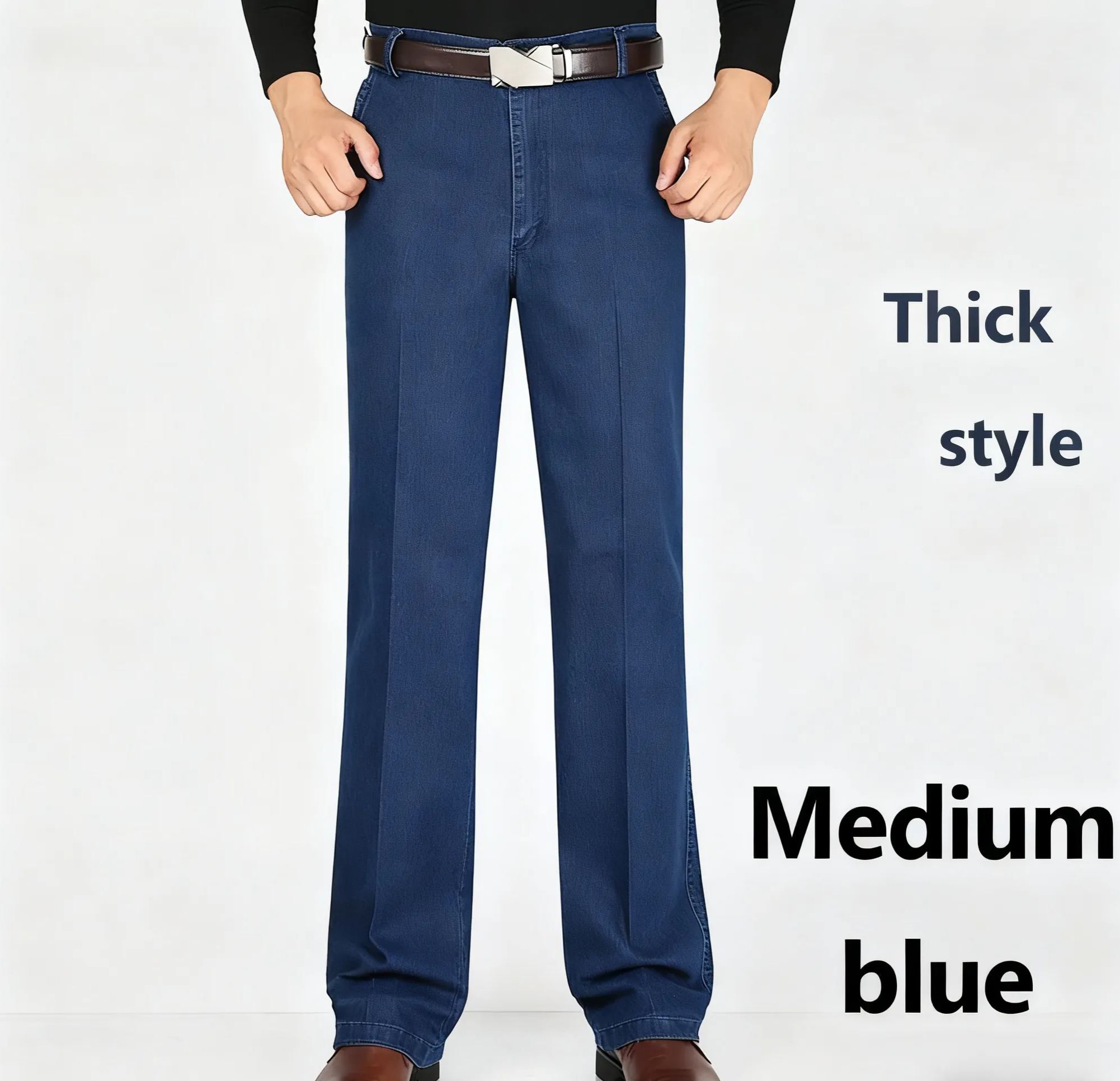 Men's Classic Straight Fit Stretch Jeans