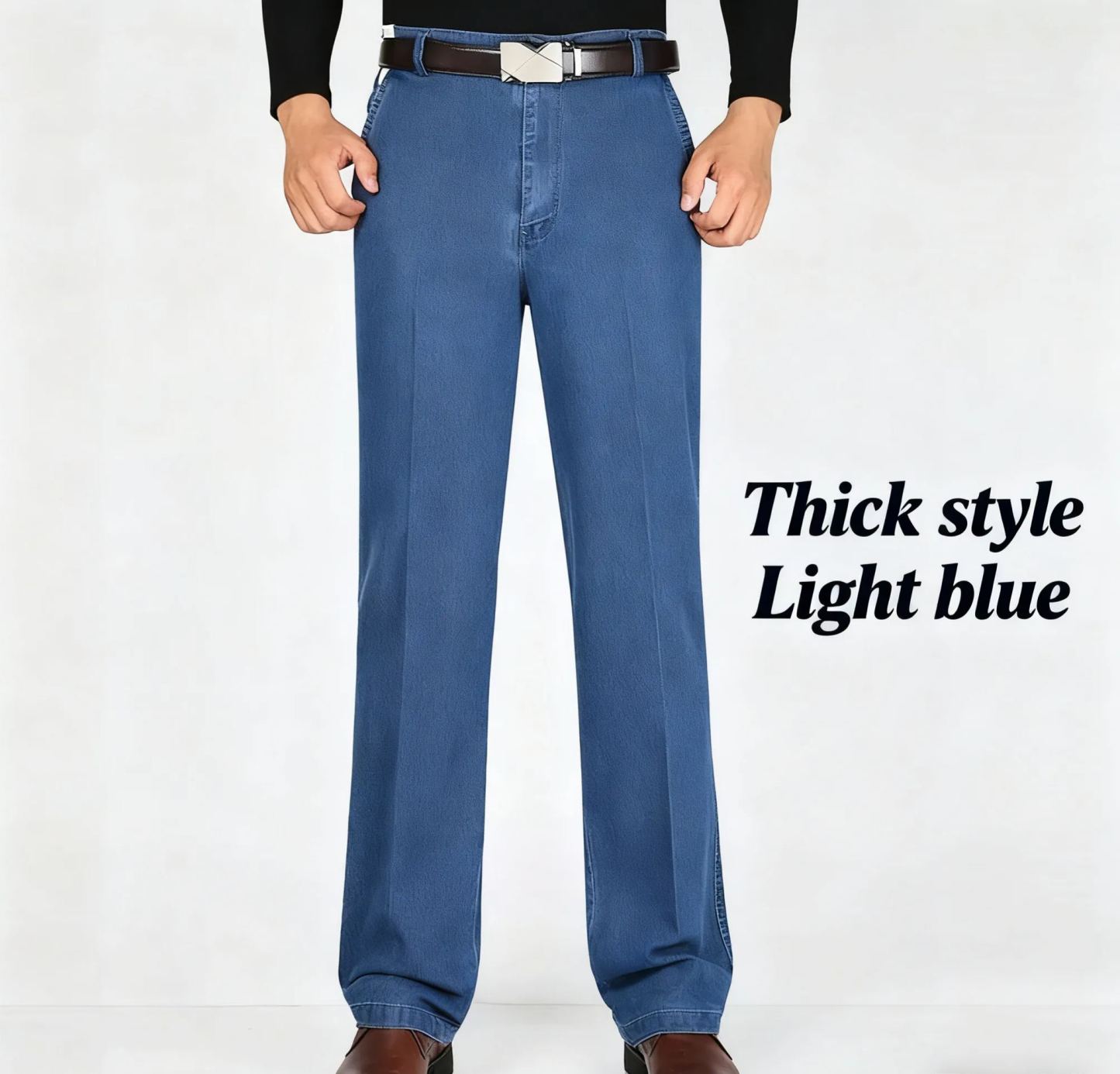 Men's Classic Straight Fit Stretch Jeans