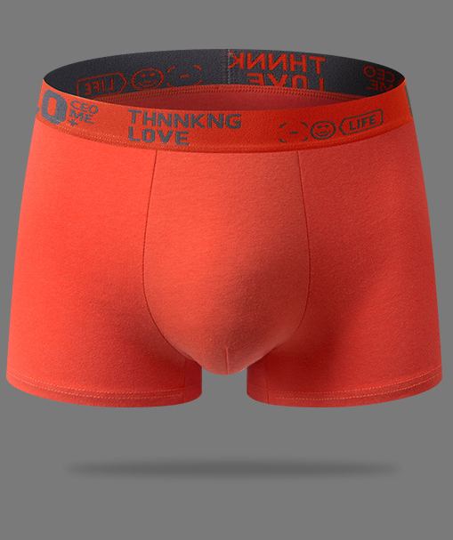 Fashion Solid Color Men'S Underwear Vitality Belt Comfortable Boxer Briefs Soft Breathable Four-Legged Shorts Hair Wholesale