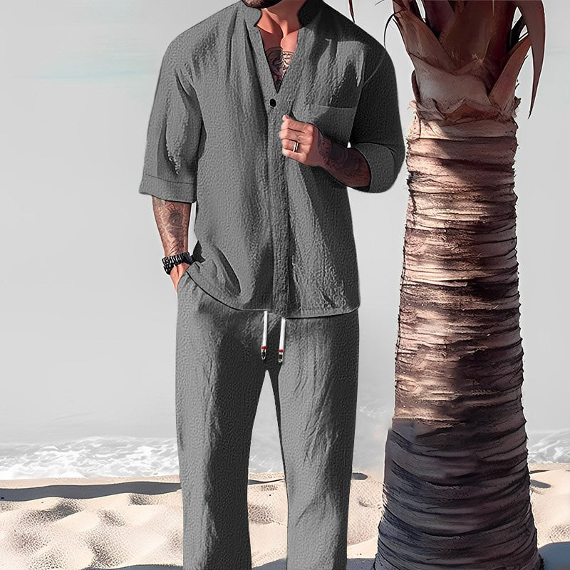 🌿💧Men's two-piece cotton and linen suits in fashion in 2025: hot on sale 🌿💧