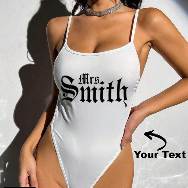 Personalized text custom sling jumpsuit